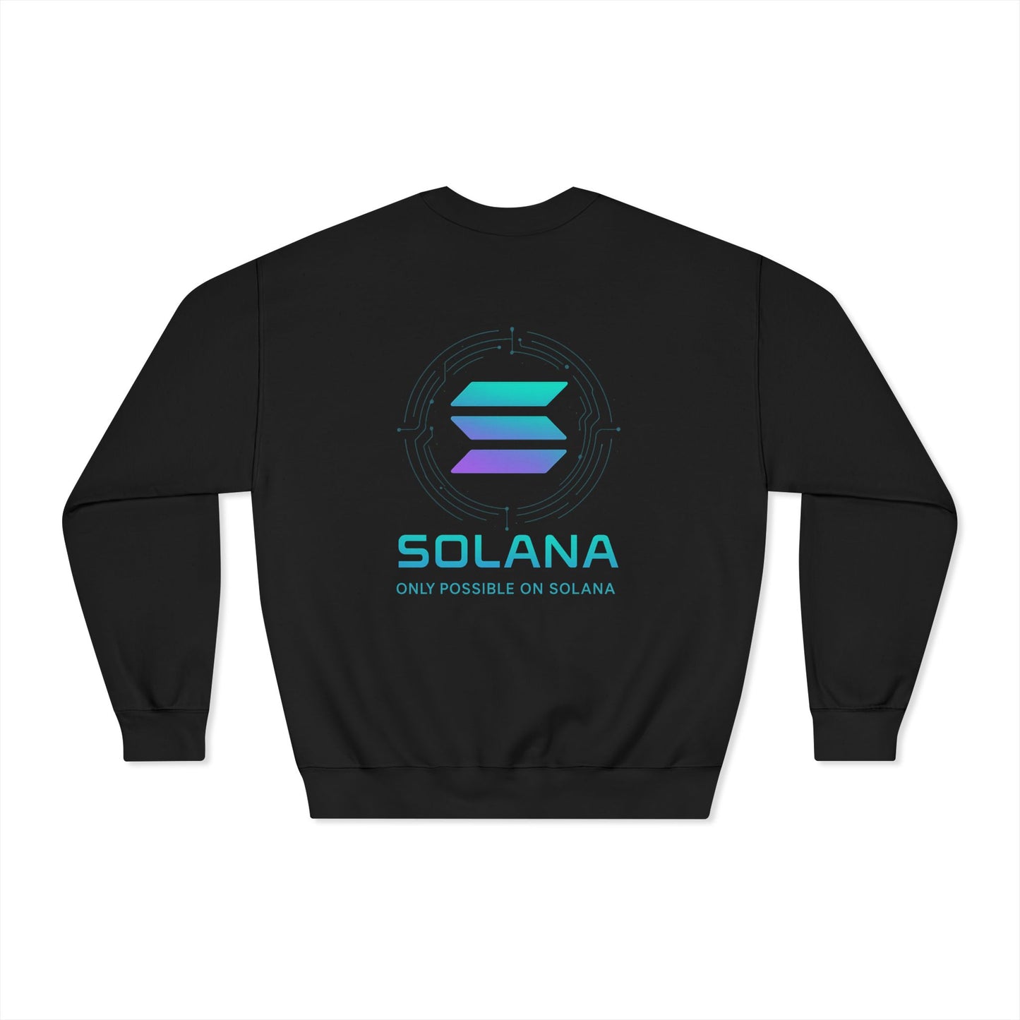 Only Possible on Solana Crewneck Sweatshirt (front logo + back design) – Crypto Vault Pullover