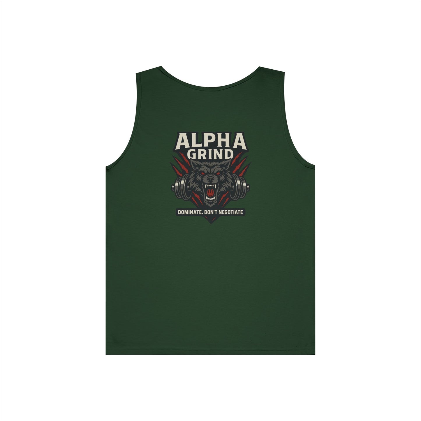 Dominate Tank Top (front logo + back design) – Gym Apparel
