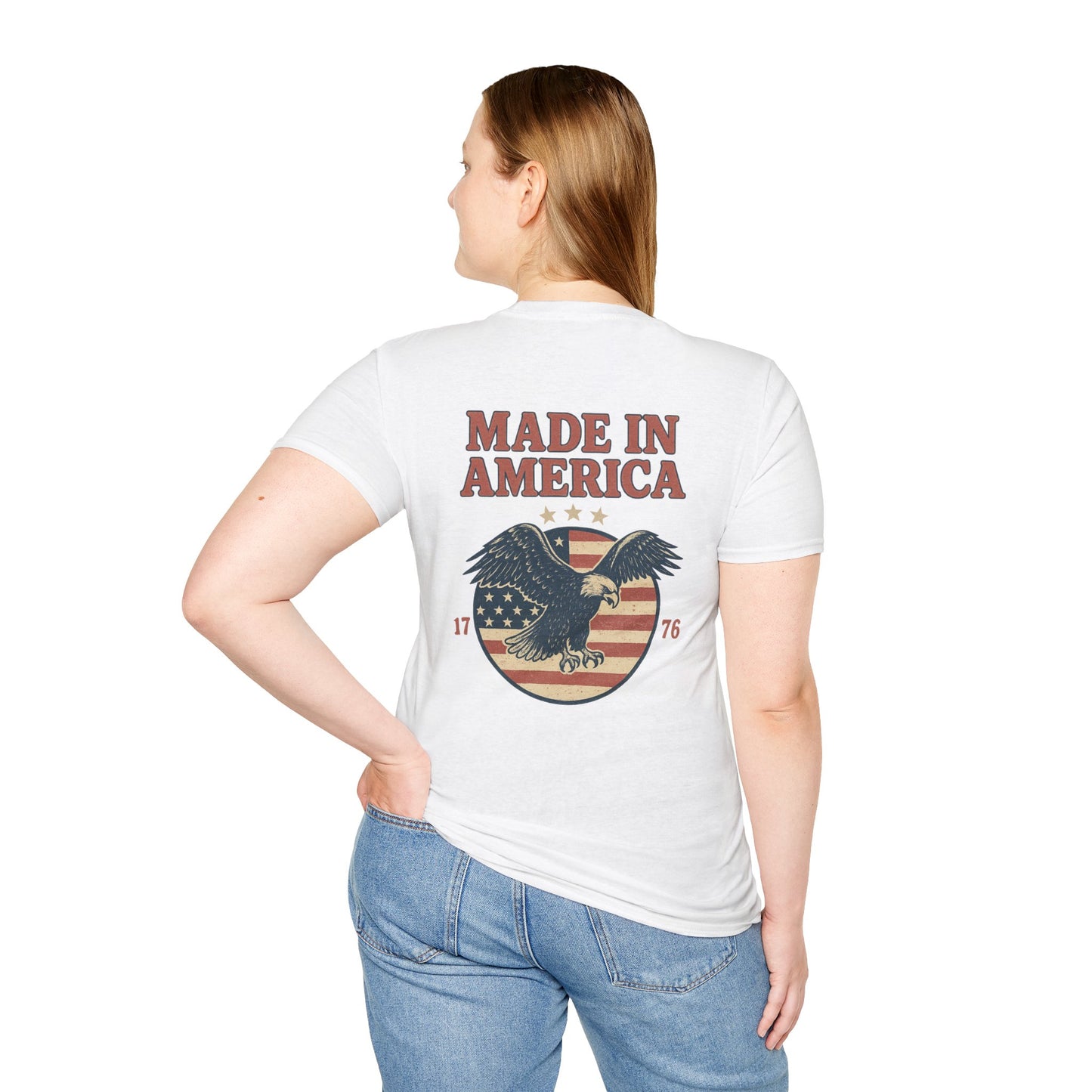 Made in America Tee (front logo + back design) – American Pride T-Shirt