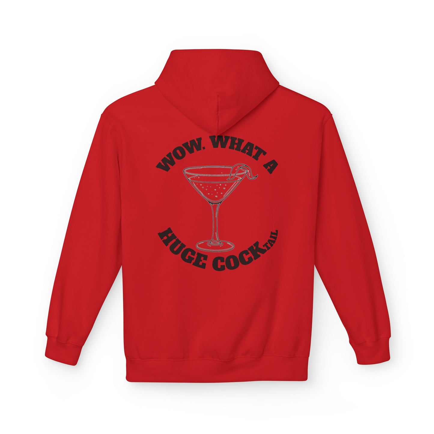 Huge Cocktail Midweight Softstyle Fleece Hoodie (front logo + back design) - Meme Apparel