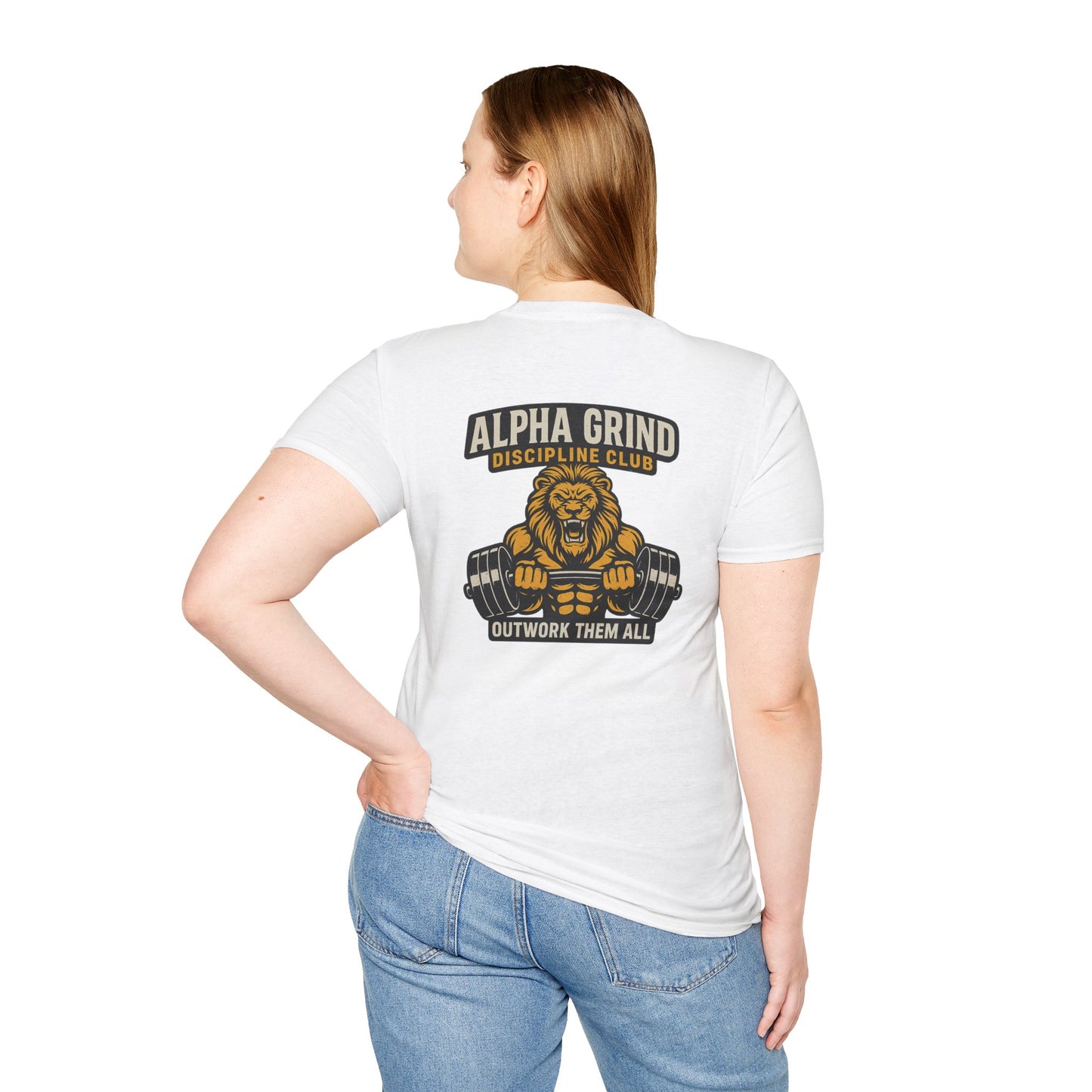 Alpha Grind T-Shirt (front logo + back design) – Gym Apparel