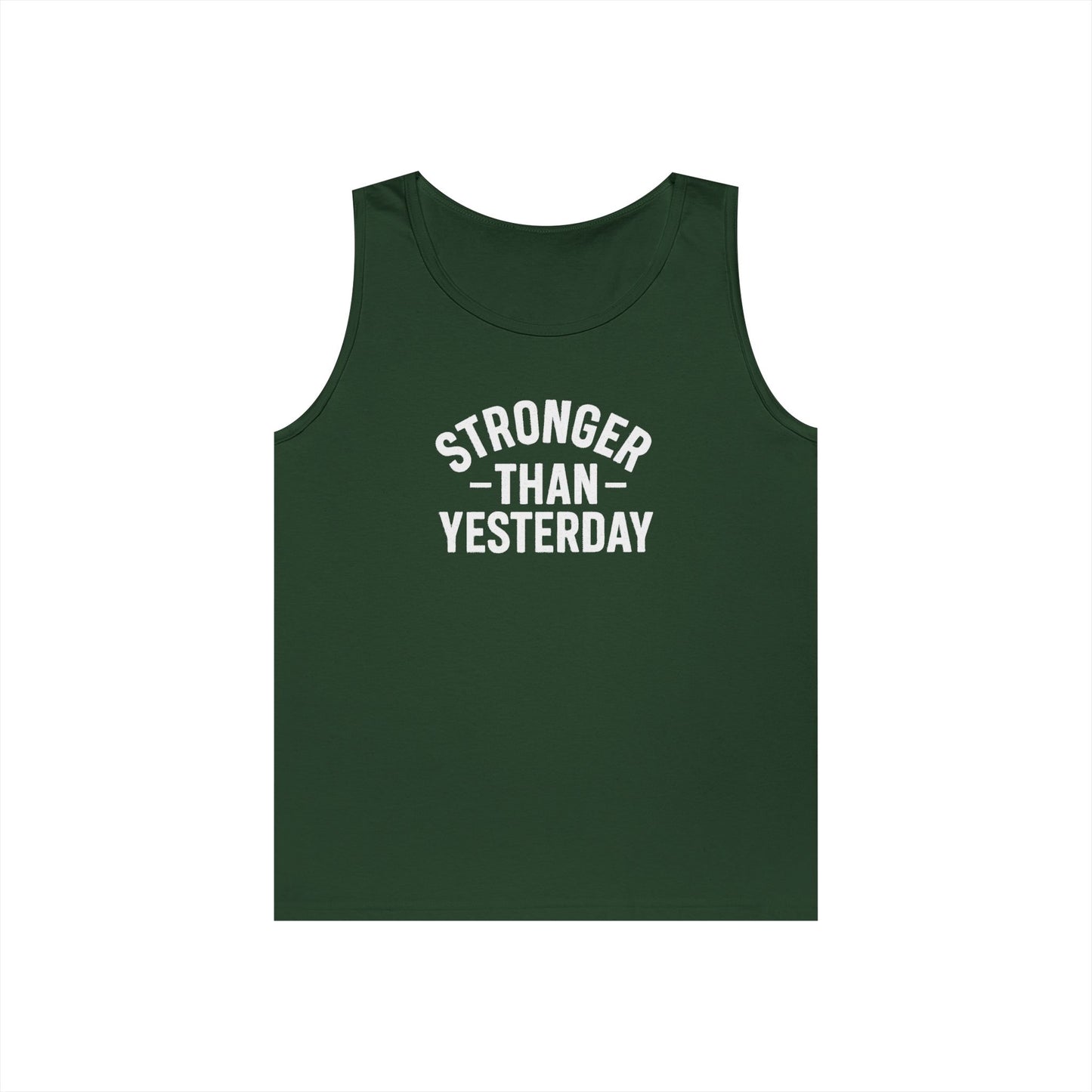 Stronger Than Yesterday Tank Top (front design) – Discipline Club Shirt