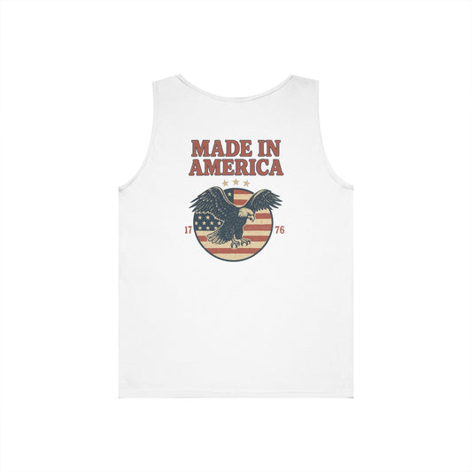 Made in America Tank Top (front logo + back design) – American Pride Shirt