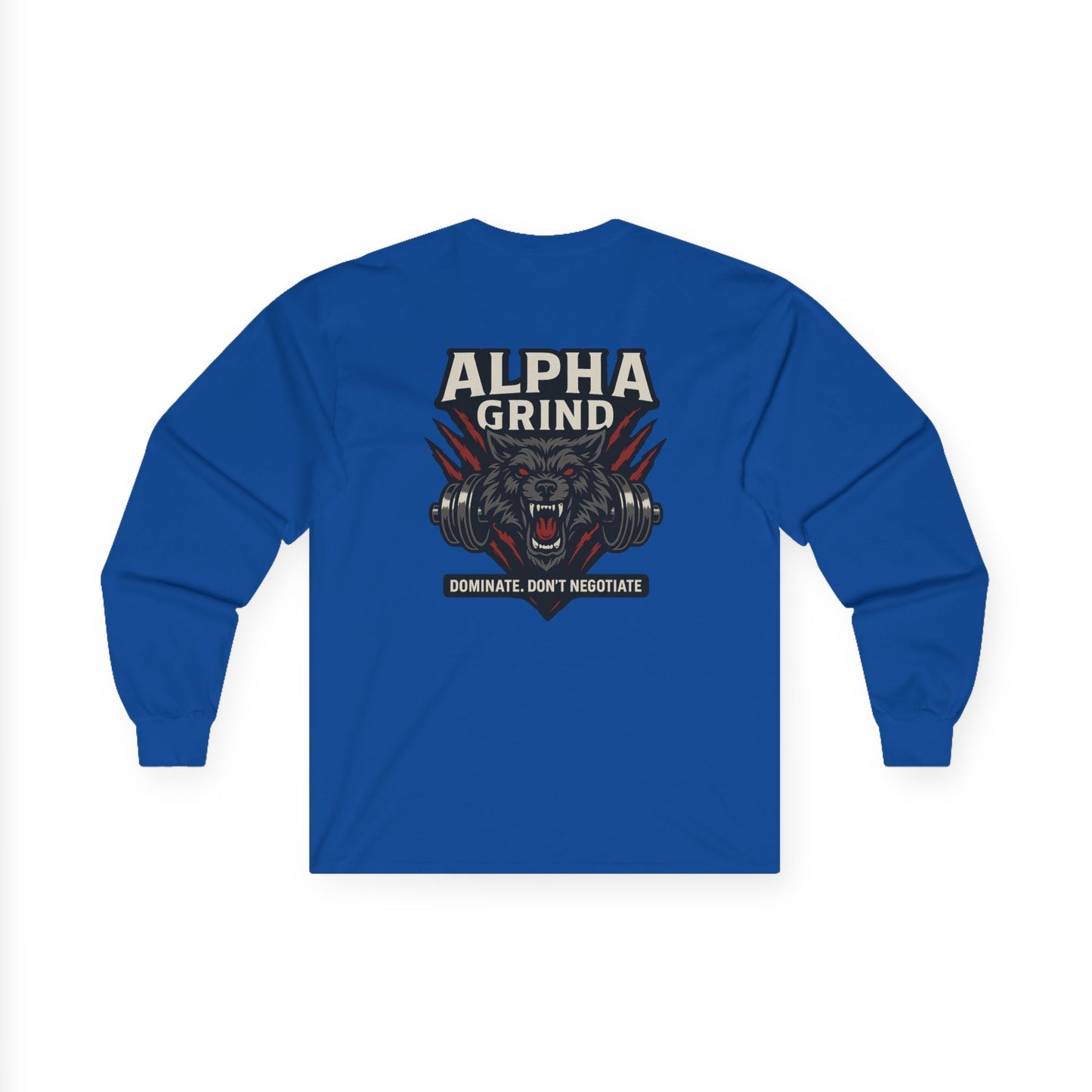 Dominate Long Sleeve (front logo + back design) – Gym Apparel
