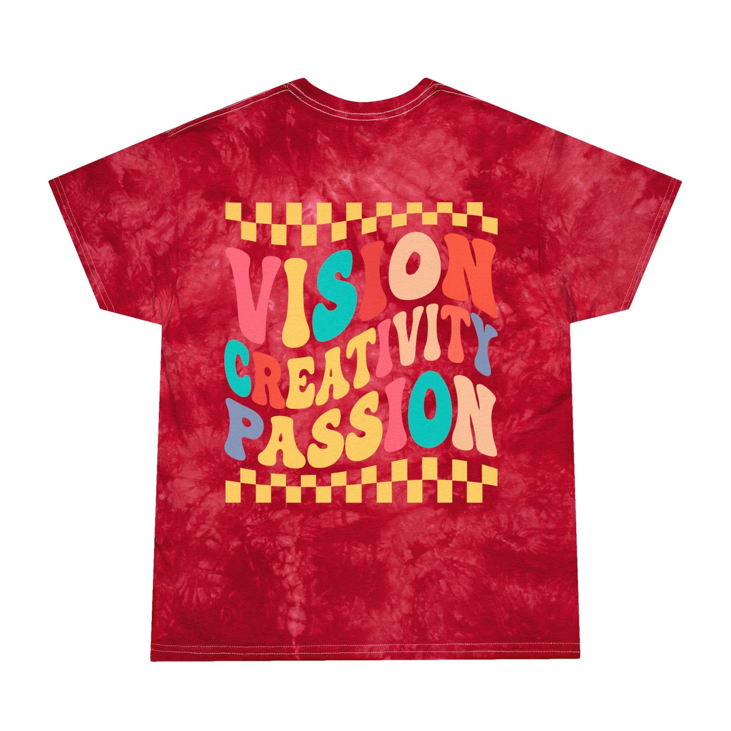Vision Creativity Passion Tie-Dye Tee (front logo + back design) – Meme Culture Shirt