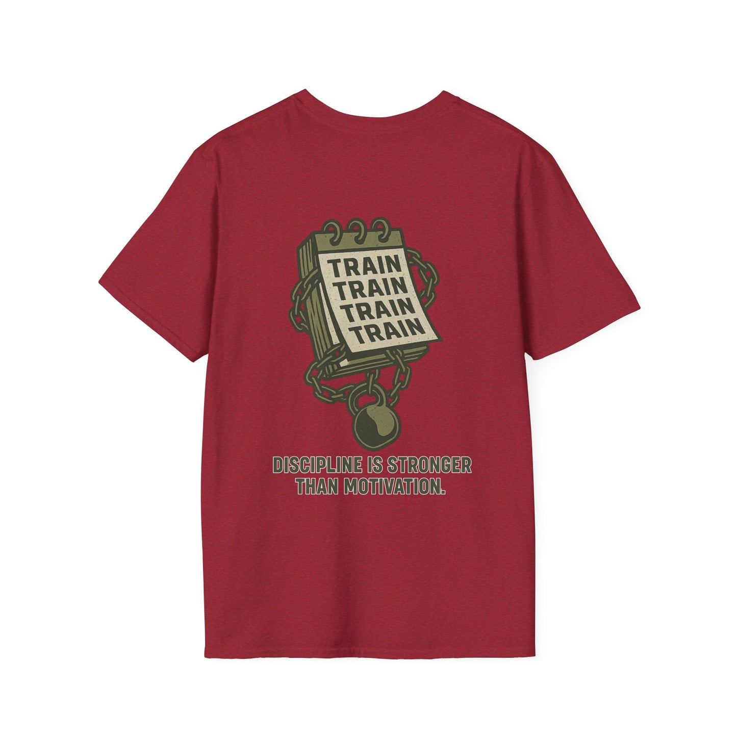 Train, Train, Train T-Shirt (front logo + back design) – Gym Apparel