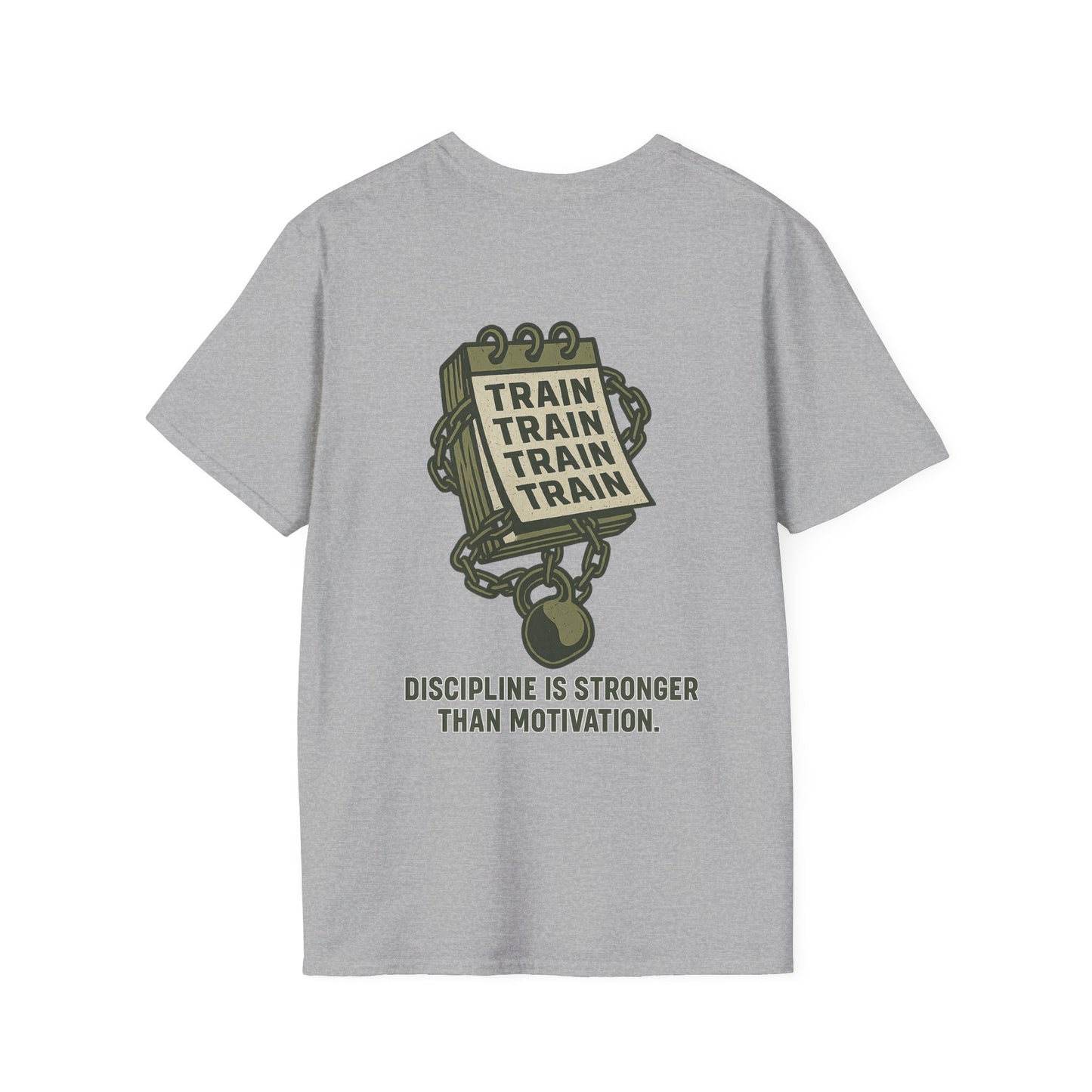 Train, Train, Train T-Shirt (front logo + back design) – Gym Apparel