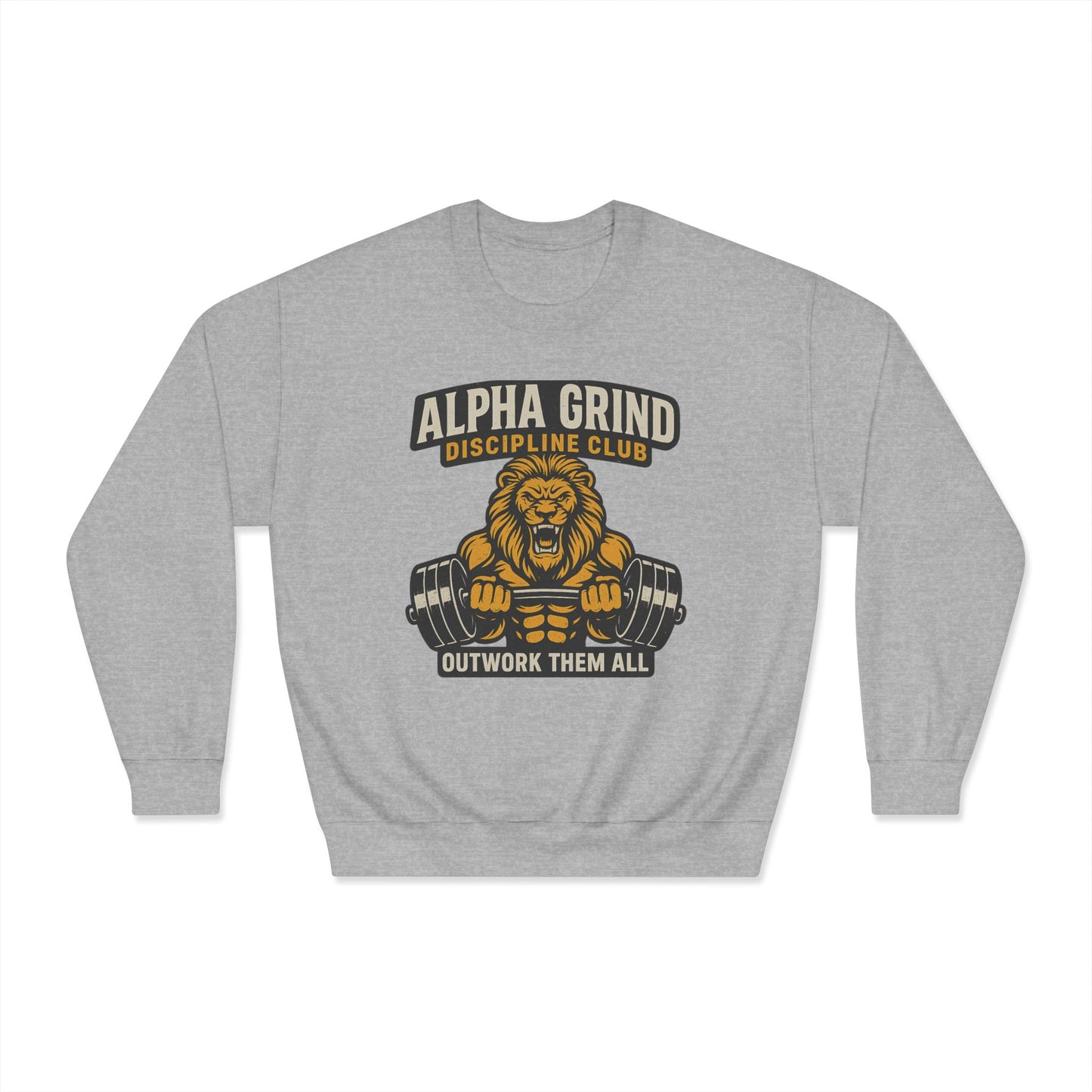 Alpha Grind DryBlend Crewneck Sweatshirt (front design) – Gym Apparel