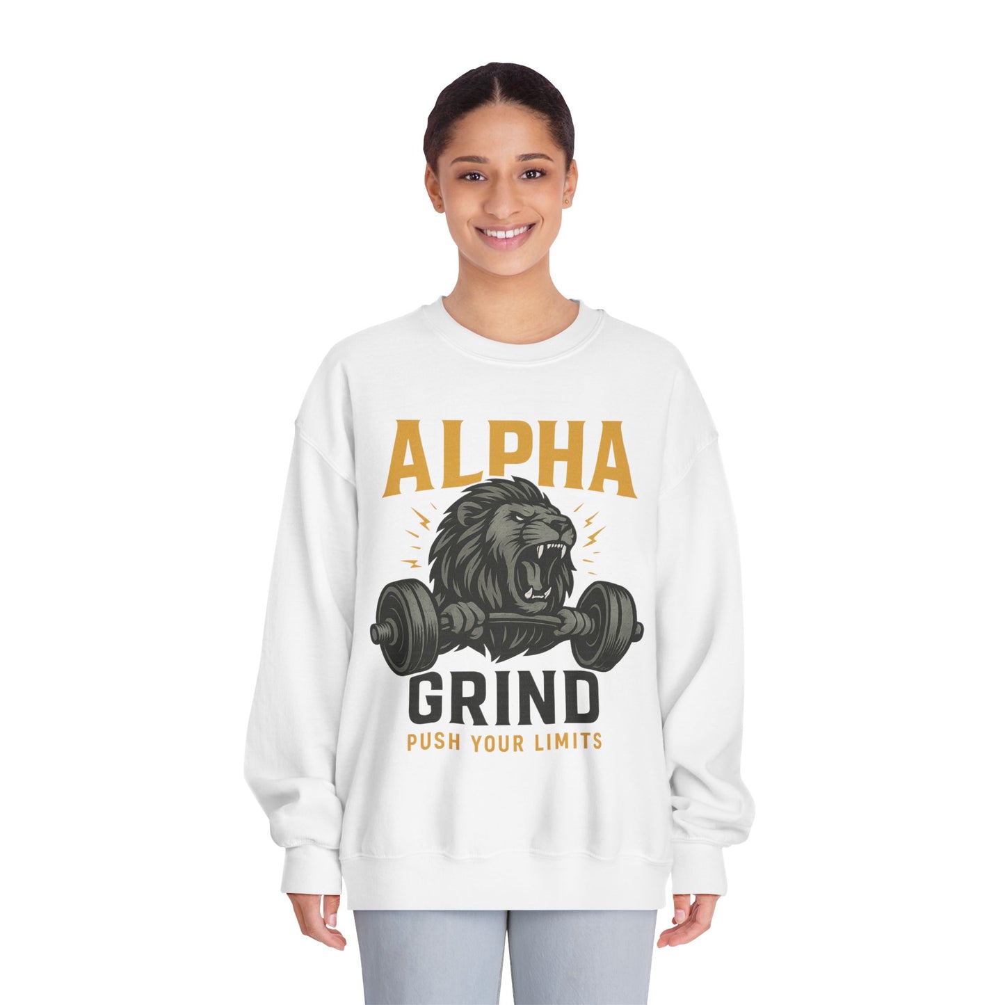 Push Your Limits DryBlend Crewneck Sweatshirt (front design) – Gym Apparel