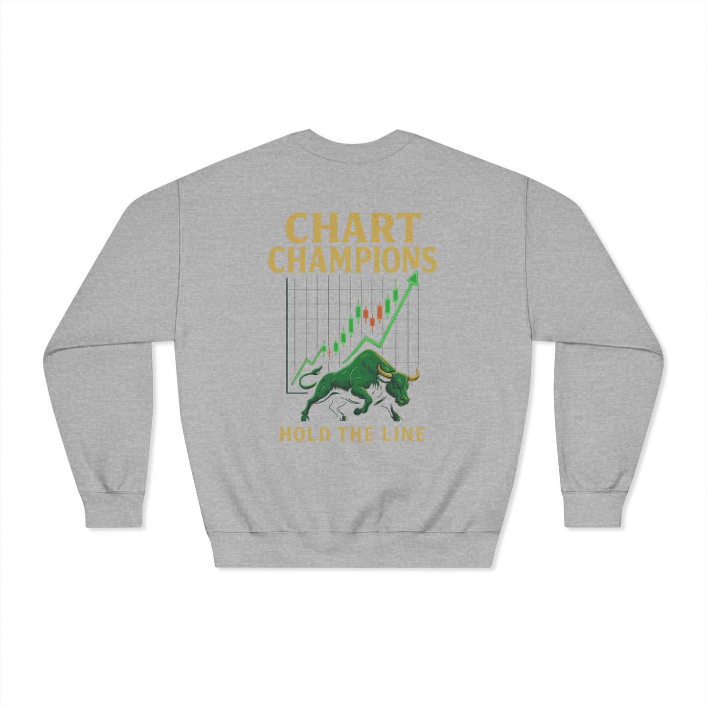 Chart Champions DryBlend Crewneck Sweatshirt (front logo + back design) – Investor Apparel