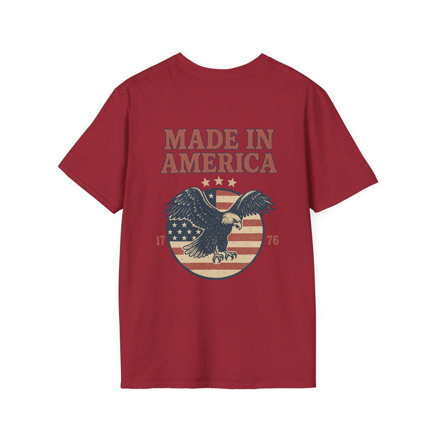 Made in America Tee (front logo + back design) – American Pride T-Shirt