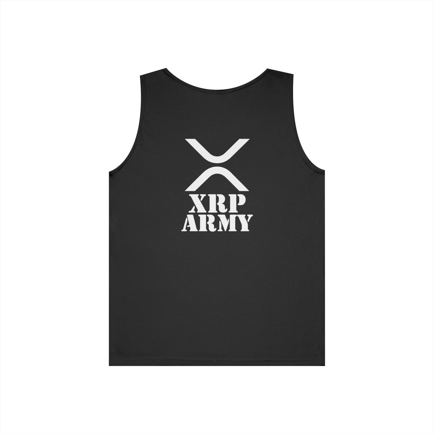 XRP Army Tank Top (front logo + back design) – Crypto Vault Shirt