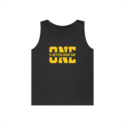 1% Better Every Day Tank Top (front design) – Discipline Club Shirt