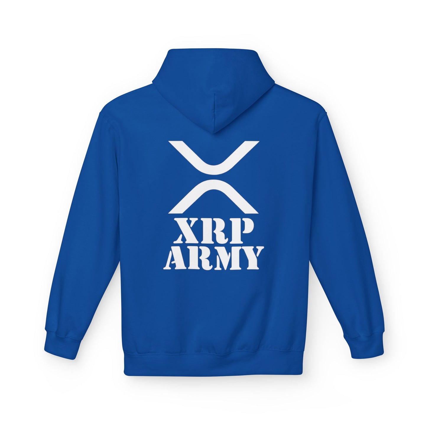 XRP Army Hoodie (front logo + back design) – Crypto Vault Pullover
