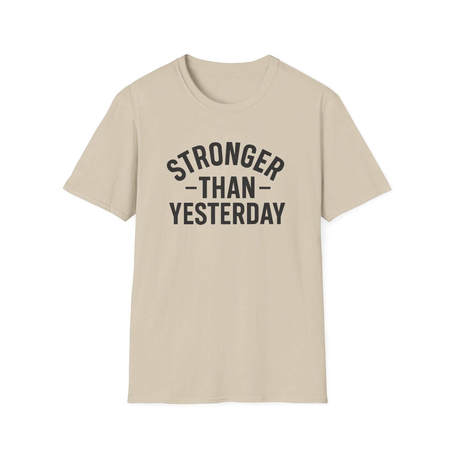 Stronger Than Yesterday Tee (front design) – Discipline Club Shirt