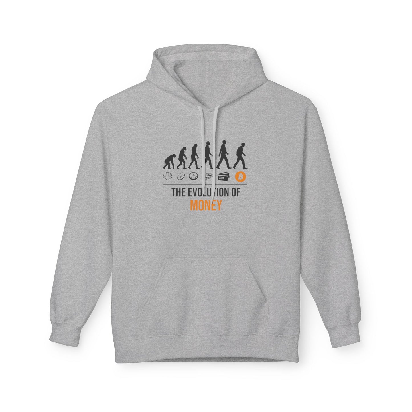 The Evolution of Money Hoodie (front design) – Crypto Vault Pullover