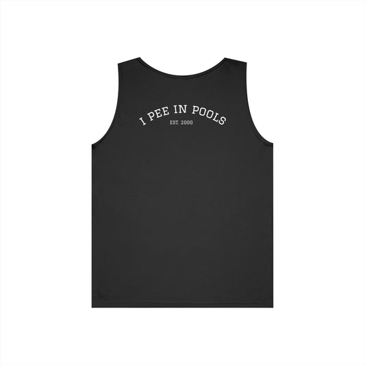 I Pee In Pools Tank Top (front logo + back design) - Meme Apparel
