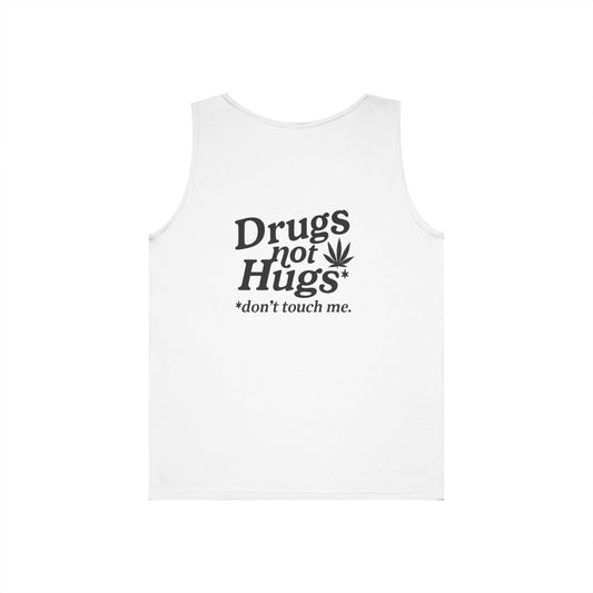 Drugs Not Hugs Tank Top (front logo + back design) - Meme Apparel