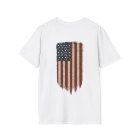 American Flag Tee (front logo + back design) – American Pride T-Shirt