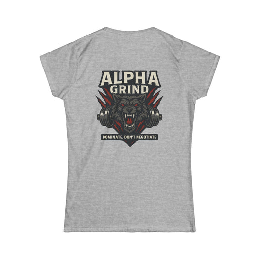Dominate Women's Tee (front logo + back design) – Gym Apparel