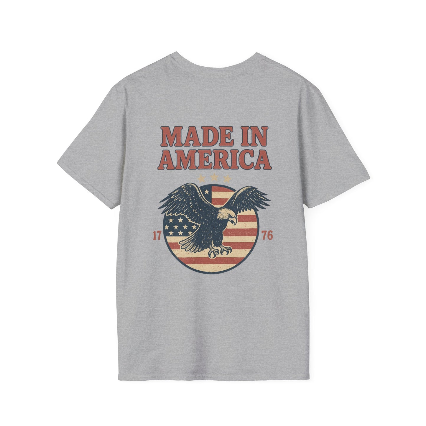 Made in America Tee (front logo + back design) – American Pride T-Shirt