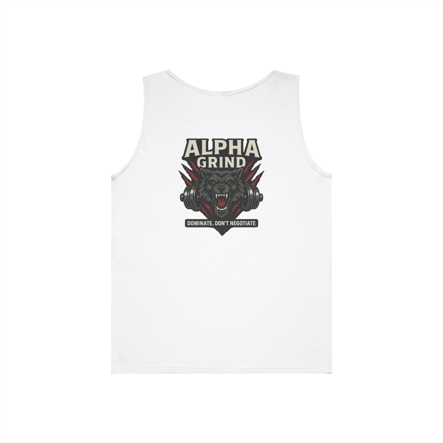 Dominate Tank Top (front logo + back design) – Gym Apparel