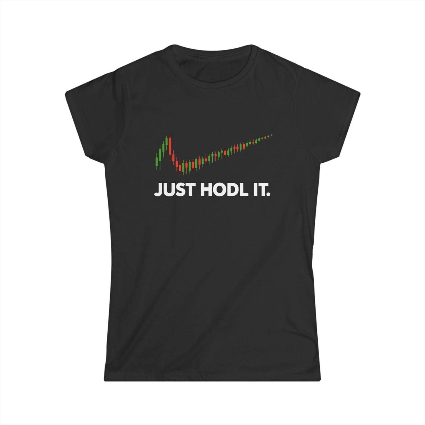 Just HODL It Tee (front design) – Crypto Vault Women’s Shirt