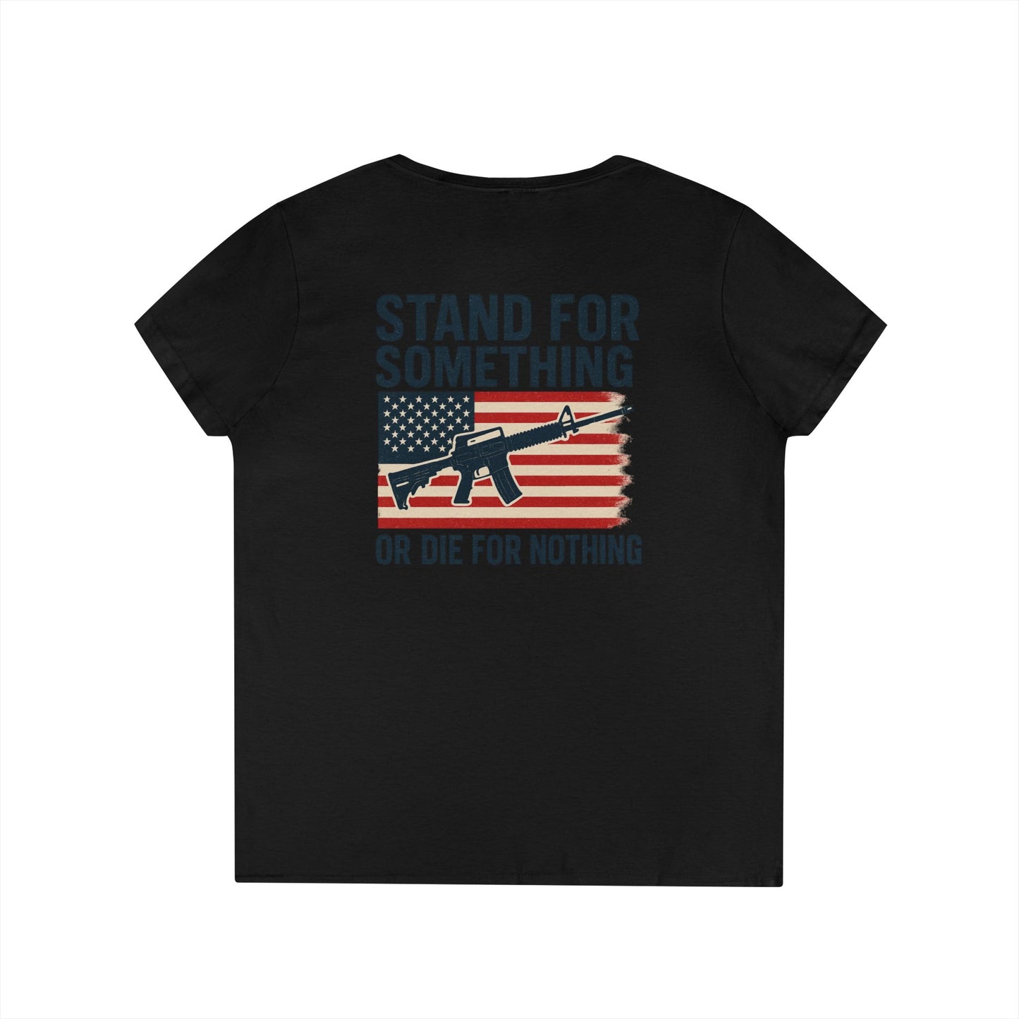 Stand for Something Tee (front logo + back design) – American Pride V-Neck