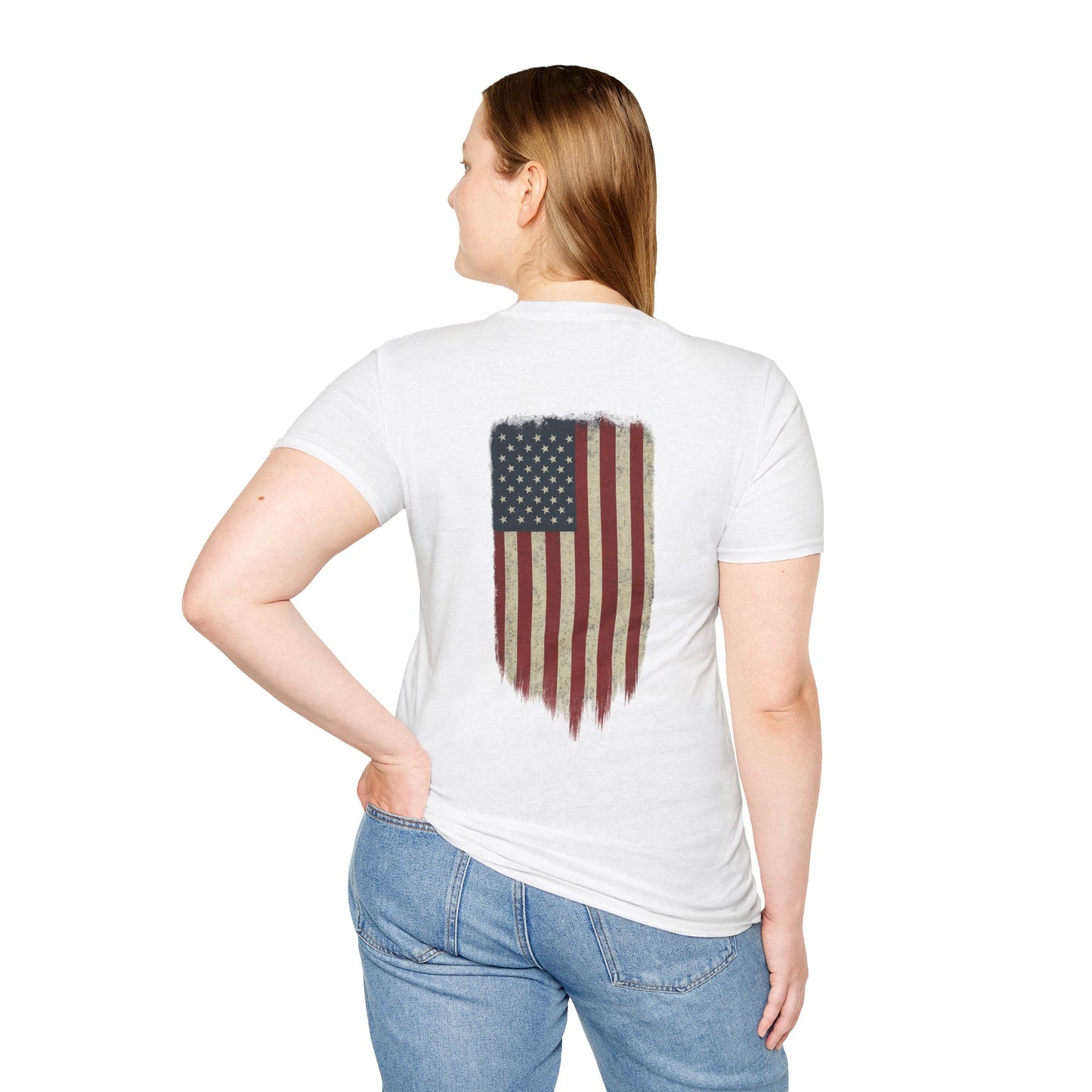 American Flag Tee (front logo + back design) – American Pride T-Shirt