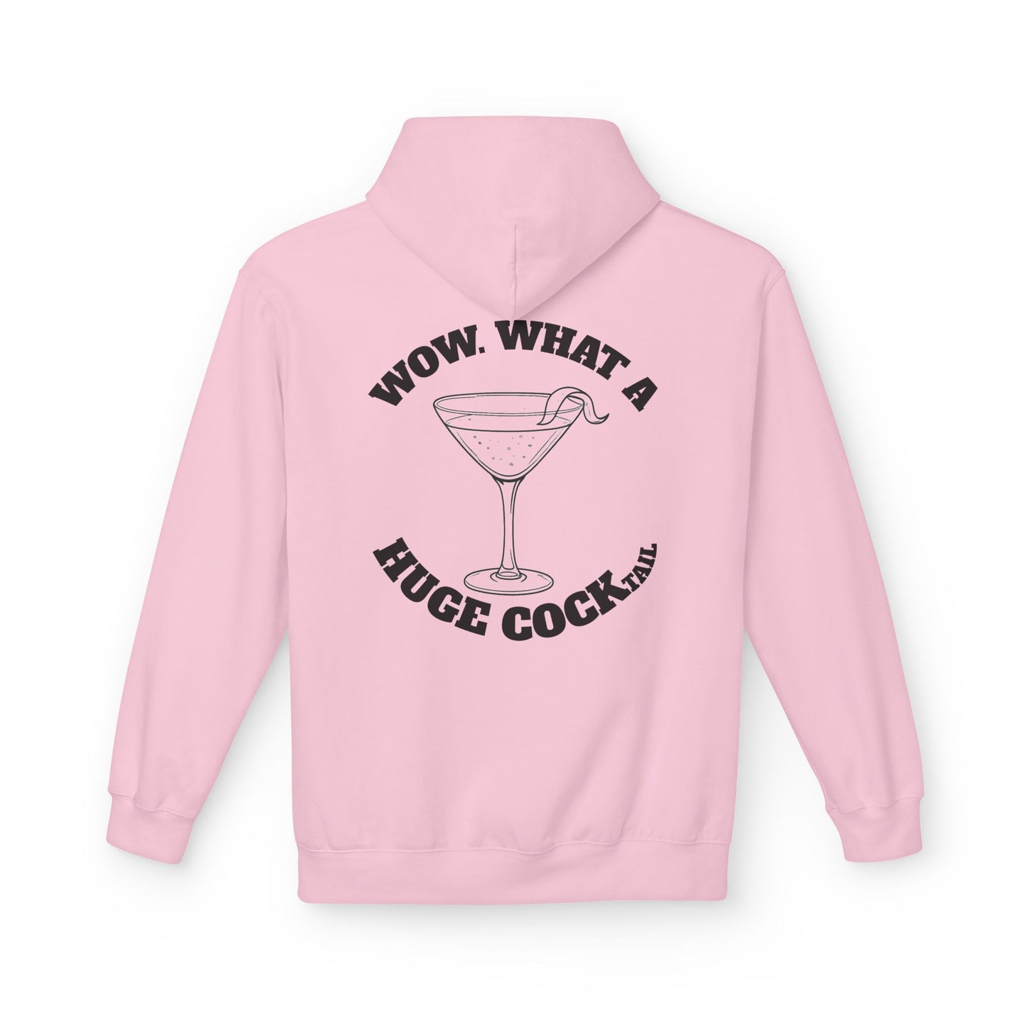 Huge Cocktail Midweight Softstyle Fleece Hoodie (front logo + back design) - Meme Apparel