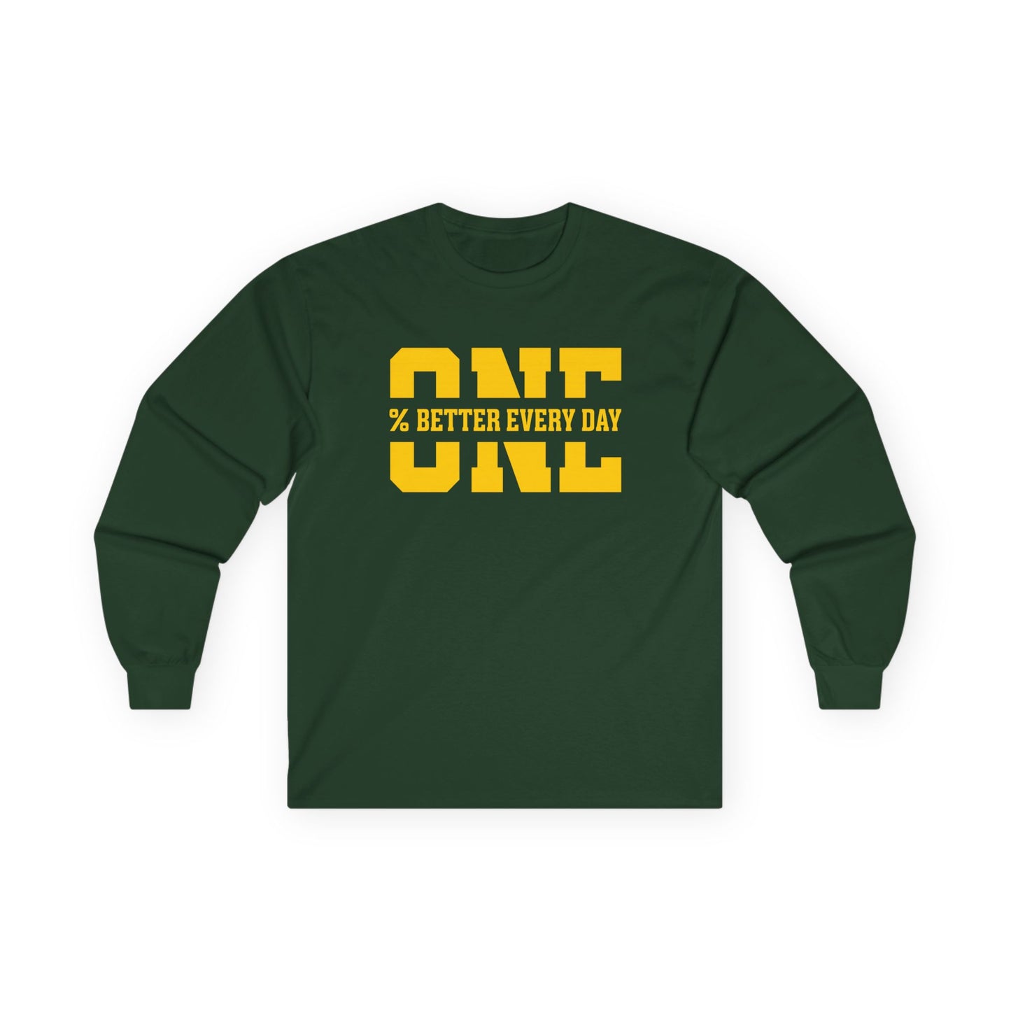 1% Better Every Day Long Sleeve Tee (front design) – Discipline Club Shirt
