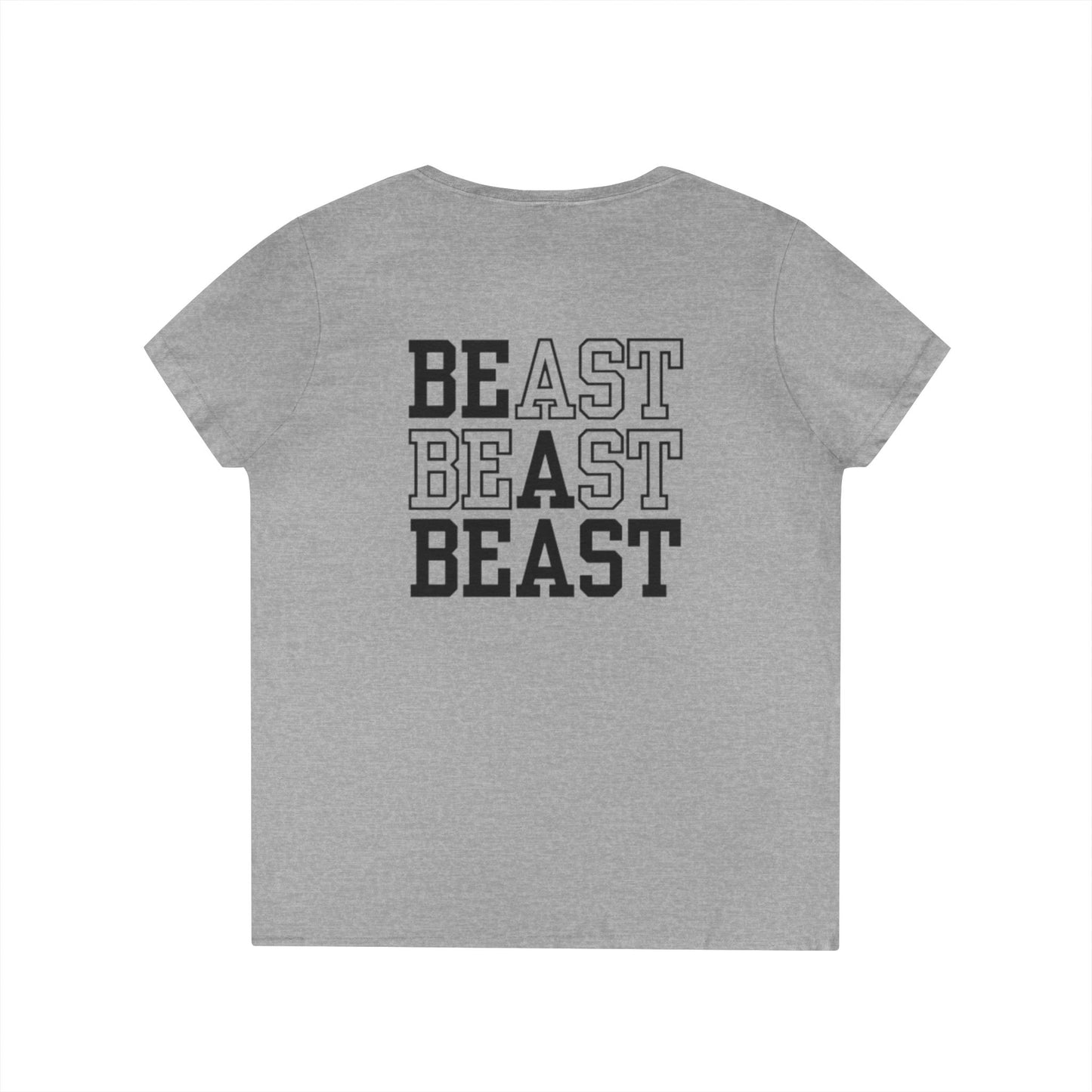 Be a Beast Tee (front logo + back design) – Discipline Club Ladies V-Neck