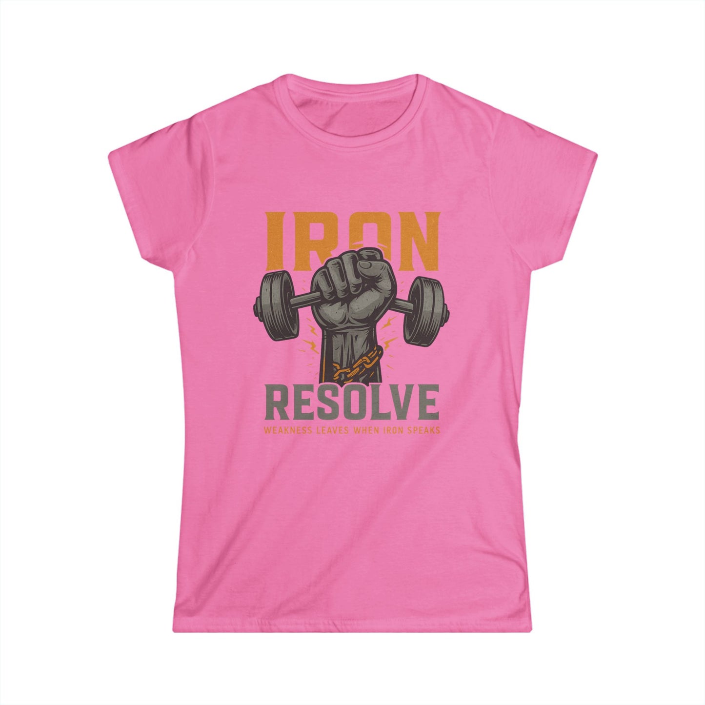 Iron Resolve Women’s Tee (front design) – Gym Apparel