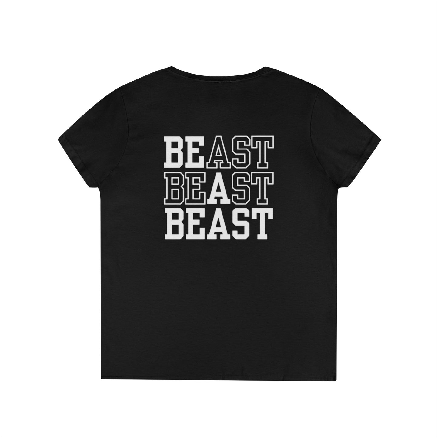 Be a Beast Tee (front logo + back design) – Discipline Club Ladies V-Neck
