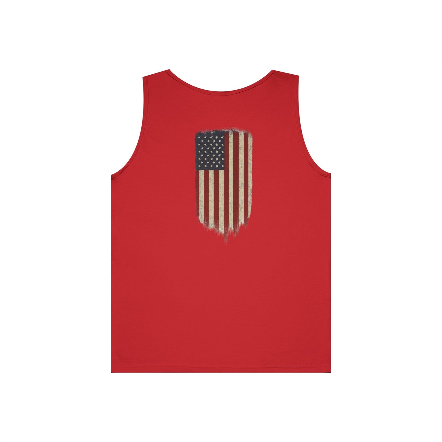 American Flag Tank Top (front logo + back design) – American Pride Shirt