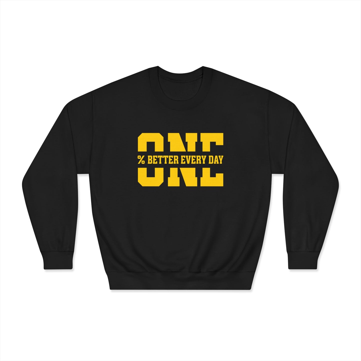 1% Better Every Day Crewneck Sweatshirt (front design) – Discipline Club Pullover