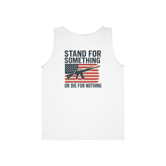Stand for Something Tank Top (front logo + back design) – American Pride Shirt