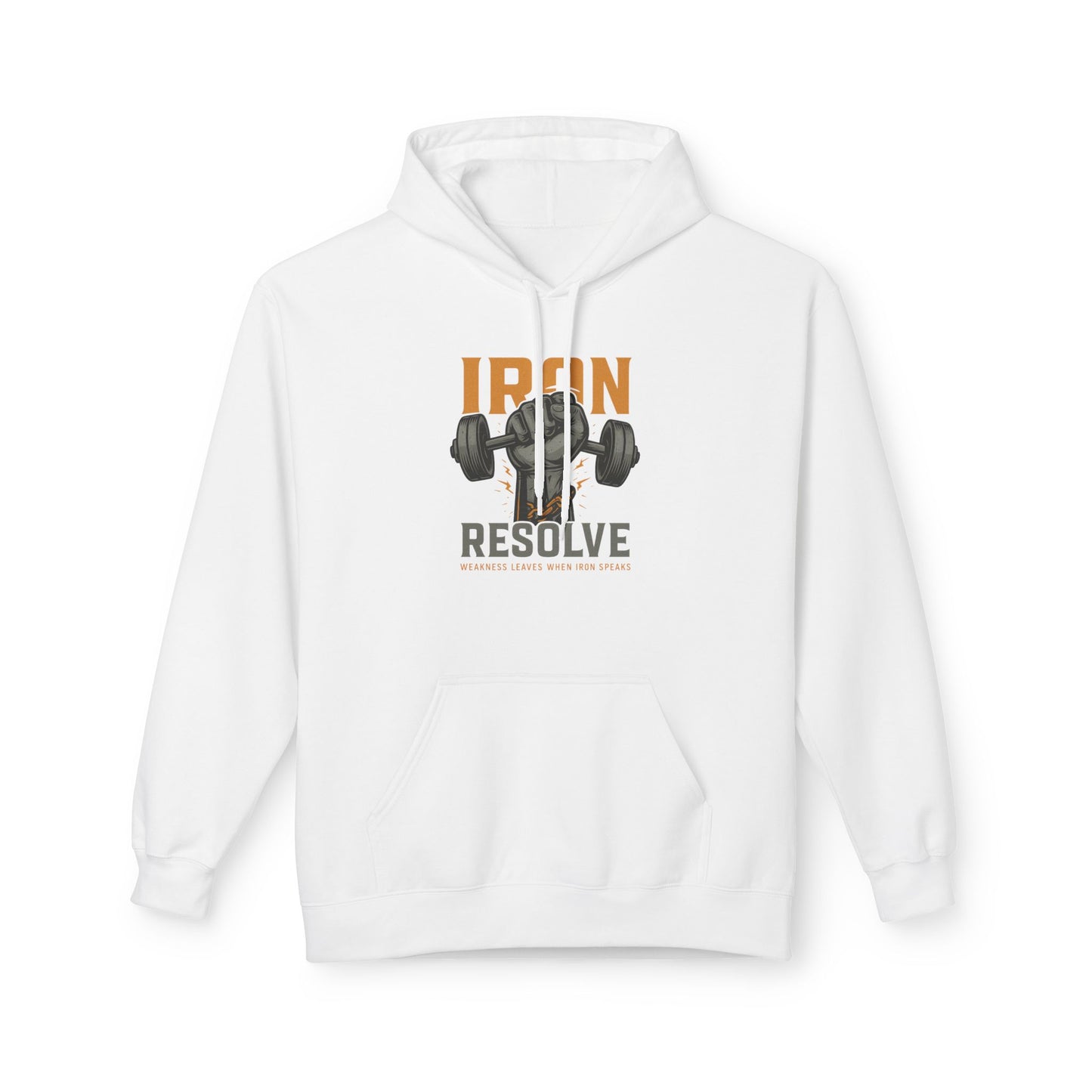 Iron Resolve Midweight Softstyle Fleece Hoodie (front design) – Gym Apparel